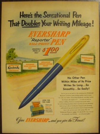 quảng cáo bút bi của Eversharp