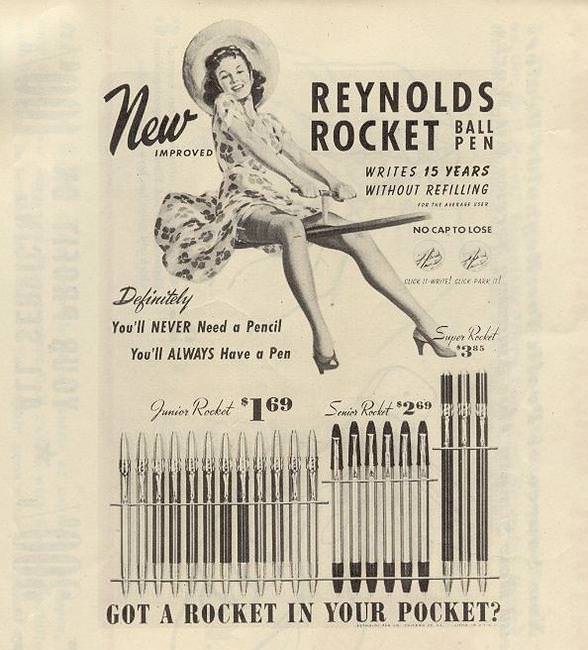 quảng cáo bút bi của Reynolds-Rocket
