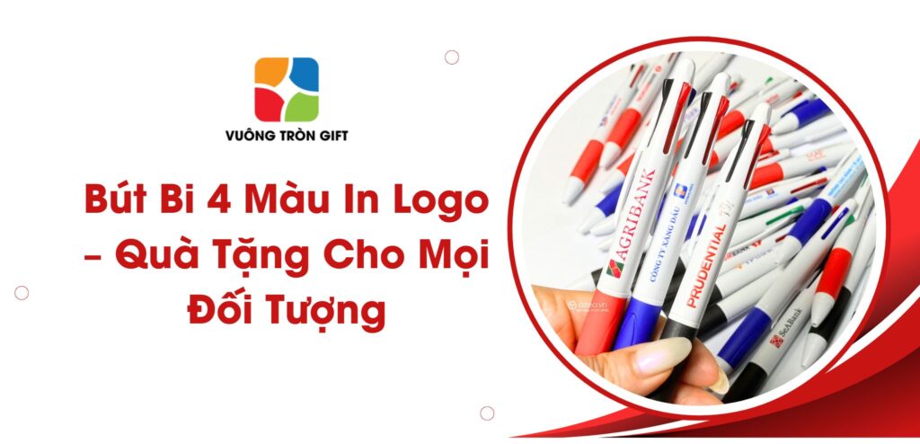 bút bi 4 màu in logo
