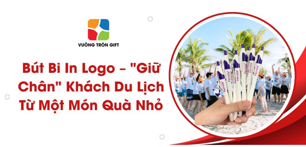 bút bi in logo quà tặng mùa hè